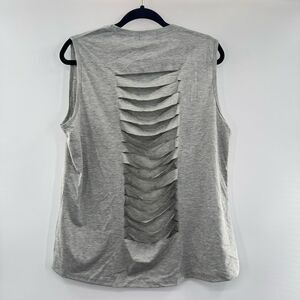 3For$20 Easther Gray Open back sleeveless Top size XXL